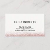 Carte De Visite Salon rose Gold Crown Eyelash Diva Lashes (Dos)