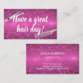 Carte De Visite Salon rose moderne d'arrière - plan de Bokeh de (Devant / Derrière)