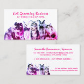 Carte De Visite Salon rose Spa Chats (Devant / Derrière)