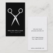 Carte De Visite Salon Shears | Blanc (Devant / Derrière)