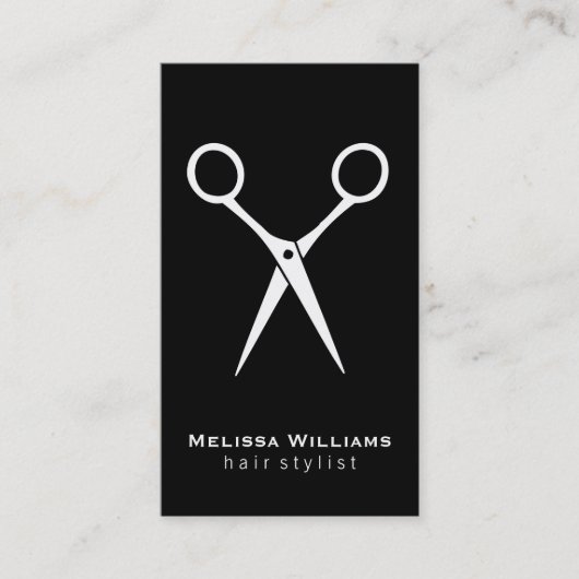 Carte De Visite Salon Shears | Blanc (Devant)