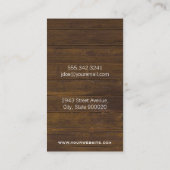 Carte De Visite Salon Shears | Bois (Dos)