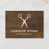 Carte De Visite Salon Shears Bois rustique (Devant)