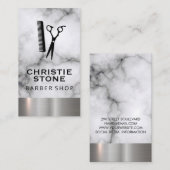 Carte De Visite Salon Shears Marbre Métal Triage (Devant / Derrière)