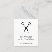 Carte De Visite Salon Shears Monogramme Marbre Trim Cheetah (Dos)