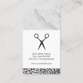 Carte De Visite Salon Shears Monogramme Marbre Trim Leopard (Dos)