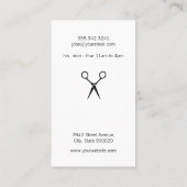 Carte De Visite Salon Shears Noir Blanc (Dos)