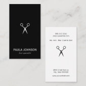 Carte De Visite Salon Shears Noir Blanc (Devant / Derrière)