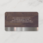 Carte De Visite Salon Shears Rustique Bois Metal Trier (Dos)