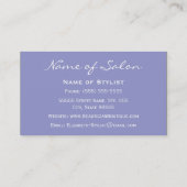 Carte De Visite Salon simple et chic en Violet Lavender Floral (Dos)