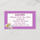 Carte De Visite Salon spa avec serviettes et orchidées (Dos)