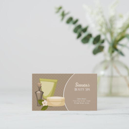 Carte De Visite Salon Spa de beauté (Debout devant)