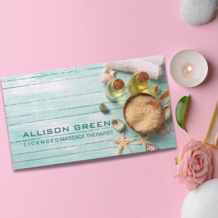 Carte De Visite Salon SPA de massothérapie de plage