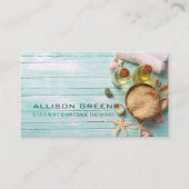 Carte De Visite Salon SPA de massothérapie de plage (Devant)