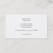 Carte De Visite Salon & Spa Festif Blanc Bokeh Silver Geometrique (Dos)