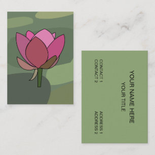 Carte De Visite Salon Spa Fleur de Lotus Rose