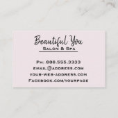 Carte De Visite *~* Salon Spa Lashes Hair Nails Massage Aquarelle (Dos)