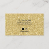 Carte De Visite Salon & Spa Moderne Marine & Gold Botanline Art (Dos)