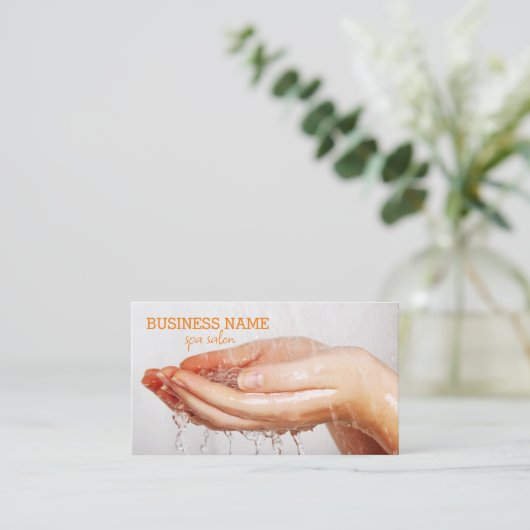 Carte De Visite Salon spa, spa (Debout devant)