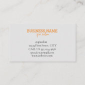 Carte De Visite Salon spa, spa (Dos)