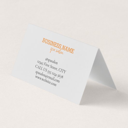 Carte De Visite Salon spa, spa (Dos)