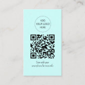 Carte De Visite Salon Spa Turquoise Green QR Code (Devant)