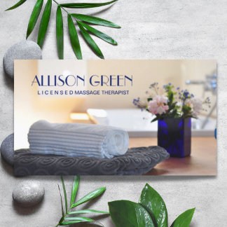 Carte De Visite Salon SPA zen Aromathérapie Massage Thérapie