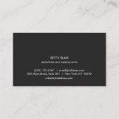 Carte De Visite Salon spécialisé Eyelash Extensions et Brow (Dos)