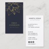 CARTE DE VISITE SALON SPIRITUEL DE REIKI SIMPLE (Devant / Derrière)