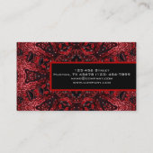 Carte De Visite Salon tendance Bourgogne Rouge ongle Salon Beauté (Dos)