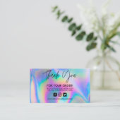 Carte De Visite Salon tendance de l'Merci holographique (Debout devant)