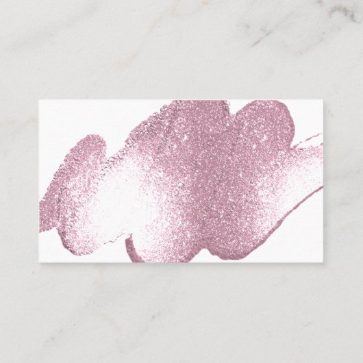 Carte De Visite Salon tendance Faux Pink Parties scintillant Merci (Dos)