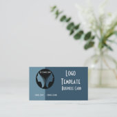 Carte De Visite Salon, Visages papillon ou Logo du Thérapiste (Debout devant)