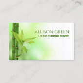 Carte De Visite Salon Zen SPA Aromathérapie Massage Thérapiste (Devant)