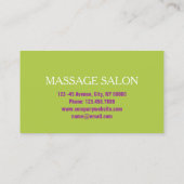 Carte De Visite Salon Zen SPA Aromathérapie Massage Thérapiste (Dos)