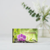 Carte De Visite Salon Zen SPA Aromathérapie Massage Thérapiste (Debout devant)