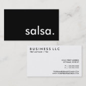 Carte De Visite salsa. (Devant / Derrière)