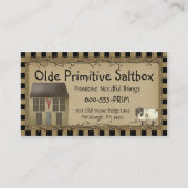 Carte De Visite Saltbox primitif Whimsical House & Sheep (Devant)