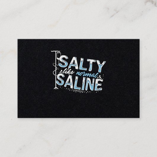 Carte De Visite Salty Like Normal Saline Nursery Paramedy (Devant)