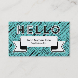 Carte De Visite SALUT et bonjour ! Autour du monde