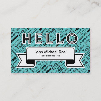 Carte De Visite SALUT et bonjour ! Autour du monde