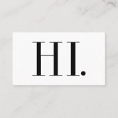 Carte De Visite Salut mode chic (Devant)