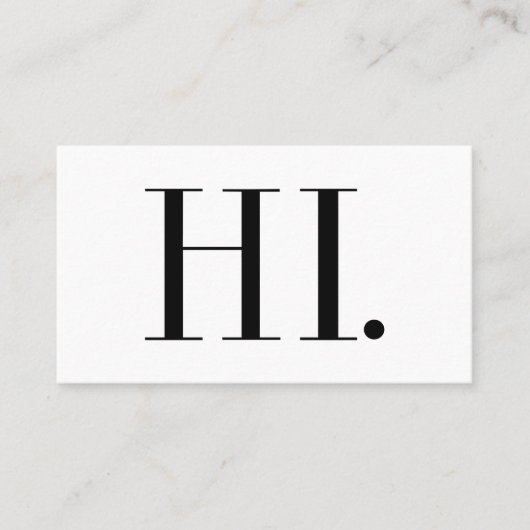 Carte De Visite Salut mode chic (Devant)