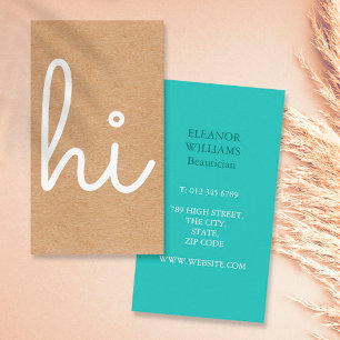 Carte De Visite Salut Rustic Kraft