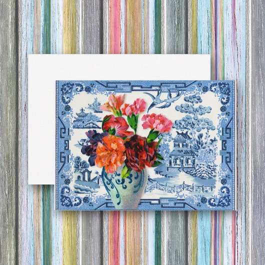 Carte De Visite Salutations Blue Willow