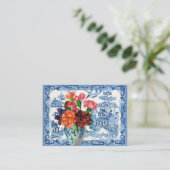 Carte De Visite Salutations Blue Willow (Debout devant)