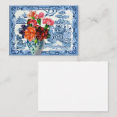 Carte De Visite Salutations Blue Willow (Devant / Derrière)