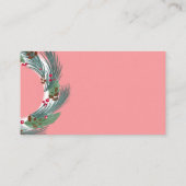 Carte De Visite Salutations corporatives Courbe de Noël vert d'hiv (Dos)