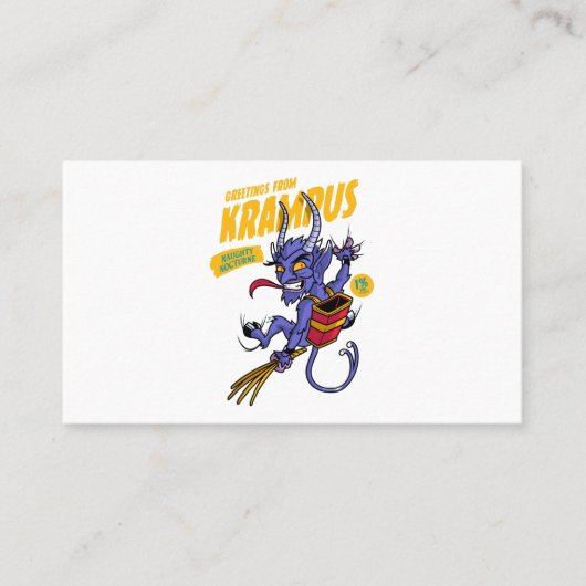Carte De Visite Salutations de Krampus (Devant)