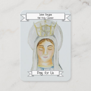 Carte De Visite Salve Regina, Hail Holy Queen Prayer Card